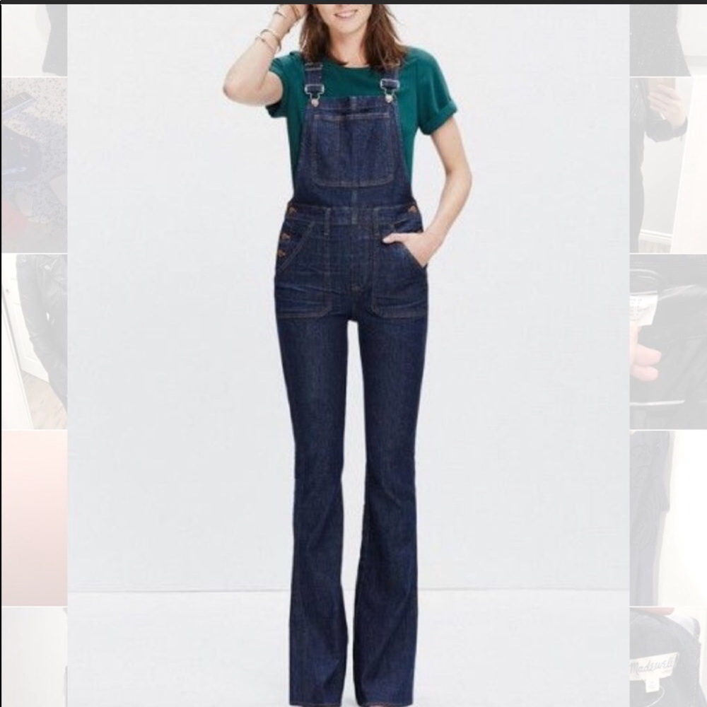 Madewell flea market flare overalls